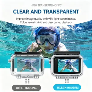 GoPro Waterproof Touchscreen Housing – Underwater housing rated for diving to 45 meters/148 feet, with a glass lens – Ideal for underwater photography, scuba diving, snorkeling, and water sports