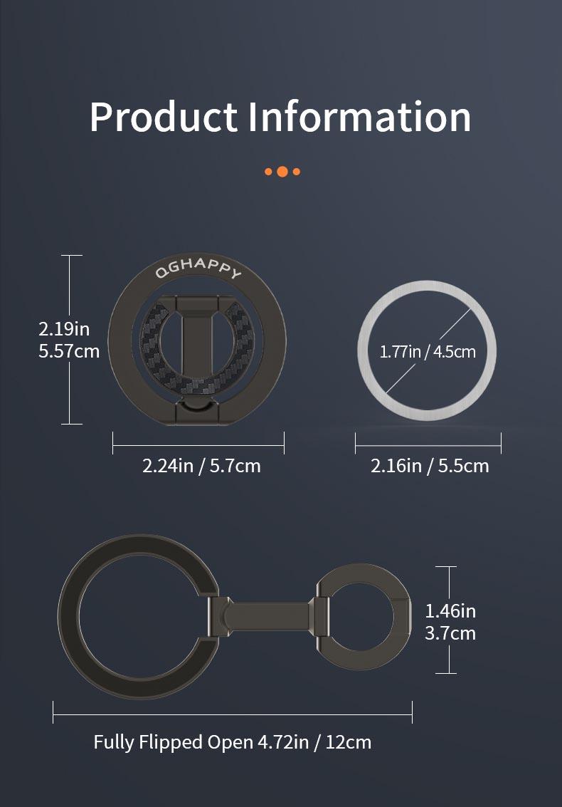 For Double-Sided Magnetic Phone Ring Holder for MagSafe Kickstand Magnet Grip   Stand Holder