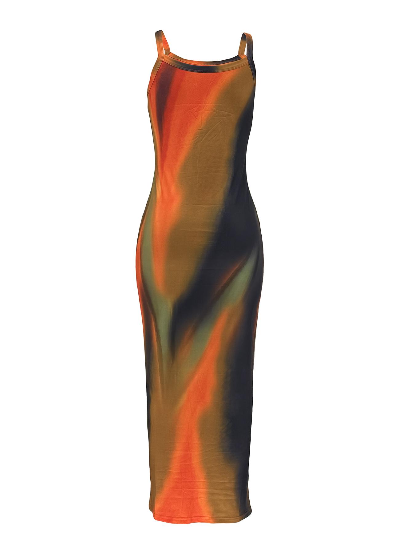 Floral Print Backless Spaghetti Strap Cami Dresses for Women, Casual Chic Fitted Sleeveless Scoop Neck Bodycon Dress, Birthday Dresses 2024, Summer Outfits, Dresses for Women, Fashion Women's Dress for Beach Holiday