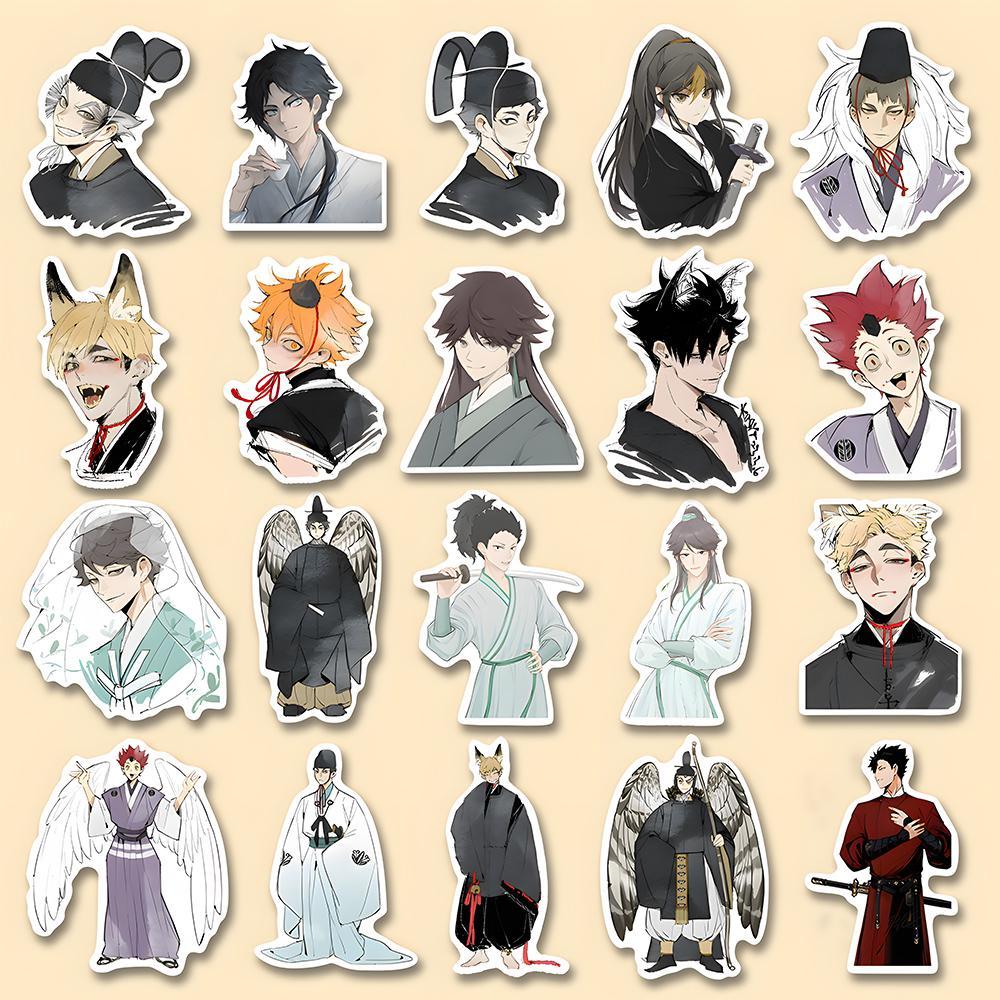 Anime Character Pattern Sticker, 48pcs/set Waterproof Self Adhesive Decor Paper, DIY Sticker for Gift Greeting Card Water Bottle Laptop Phone