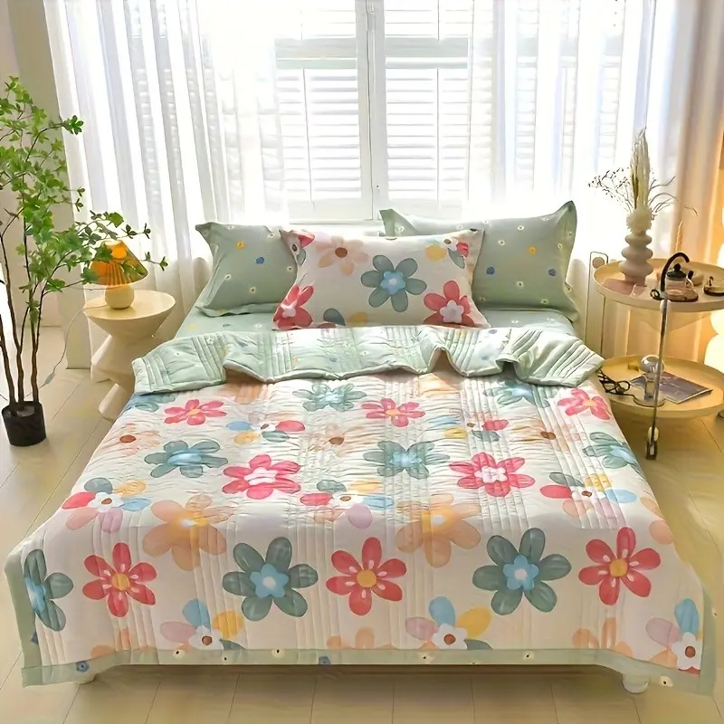 1 Super Soft Summer Cooling Quilt, No Pillowcase, Air-Conditioning Quilt, Thin Cool Quilt, Lightweight Quilt, Machine Washable Bedding, Available in 4 Seasons, for Bedroom Guest Room Sofa Use