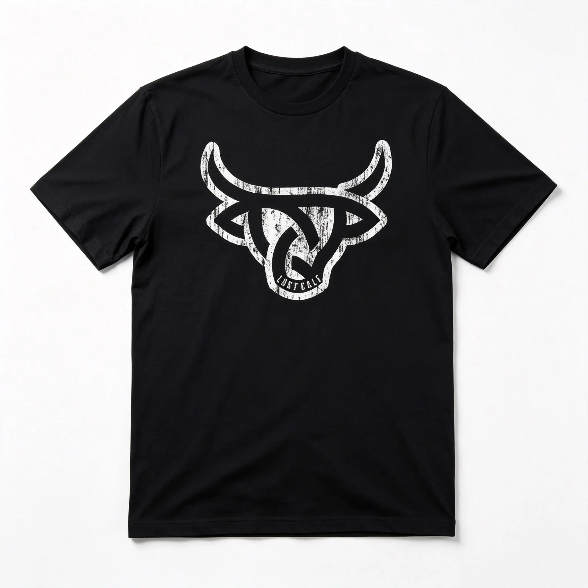 Men's Vintage Western Graphic Tee with Distressed Bull Head, Classic Short Sleeve Crewneck in a Relaxed Oversized Streetwear Fit, Original, Minimalist, Simple, Loose
