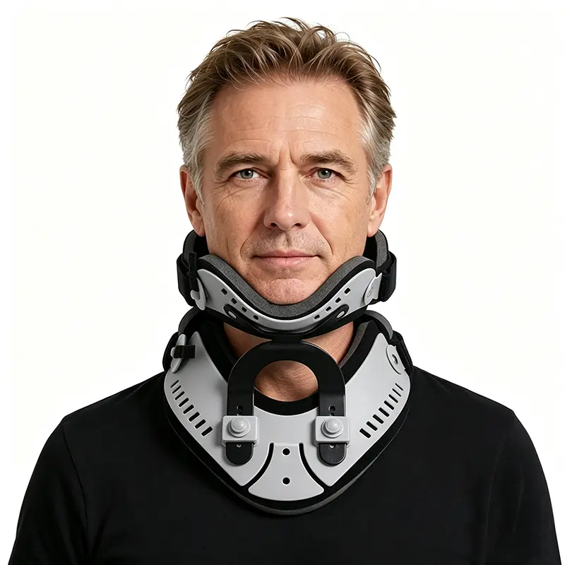 Adjustable Neck Traction Device - Nylon Material Cervical Neck Pillow, Single Unit Spine Support for Tension Discomfort, Ergonomic Stretching Pillow for Home Use, Muscle Relief Aid