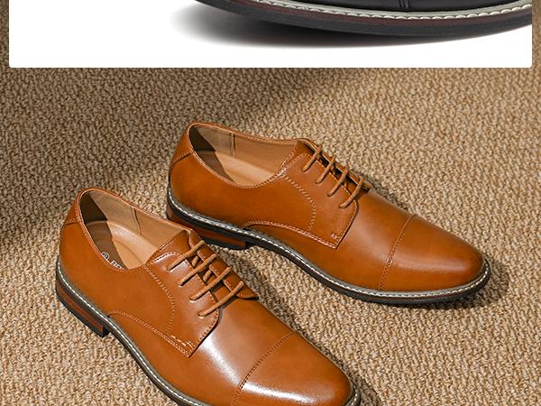 Bruno Marc Men's Prince Classic Modern Formal Oxford Lace Up Dress Shoes