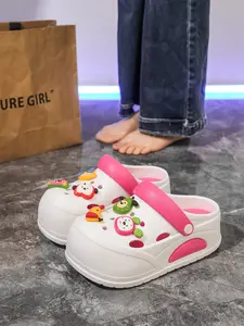 Adorable Cartoon Holey Shoes, Dual Wear Design, Breathable Eva Sole, Non-Slip Bottom, Available in //bone, Perfect for All Seasons