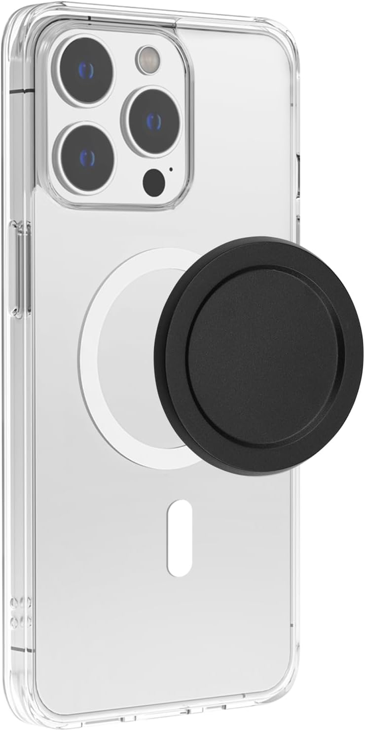 Base Basic Compatible with PopSocket Phone Grips and  MagSafe Cases, Black