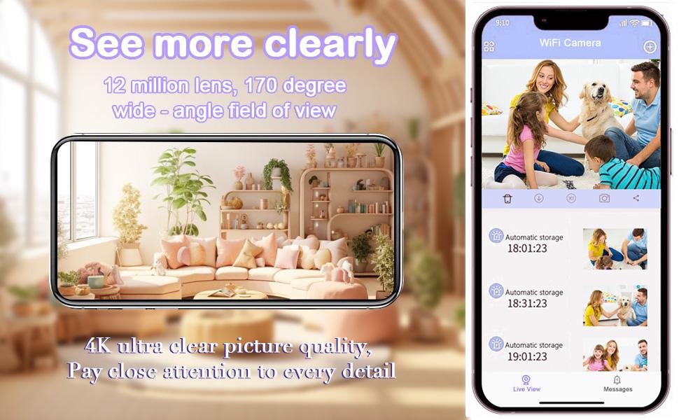 Hidden Camera with Audio/Video Mini Small Spy Cameras for Home Indoor Use Cam Night Vision and Motion Detection Baby Monitor Wireless Outdoor Nanny espias ocultas 360° WiFi Security Secret 2 clock wifi micro bedroom pequeñas surveillance