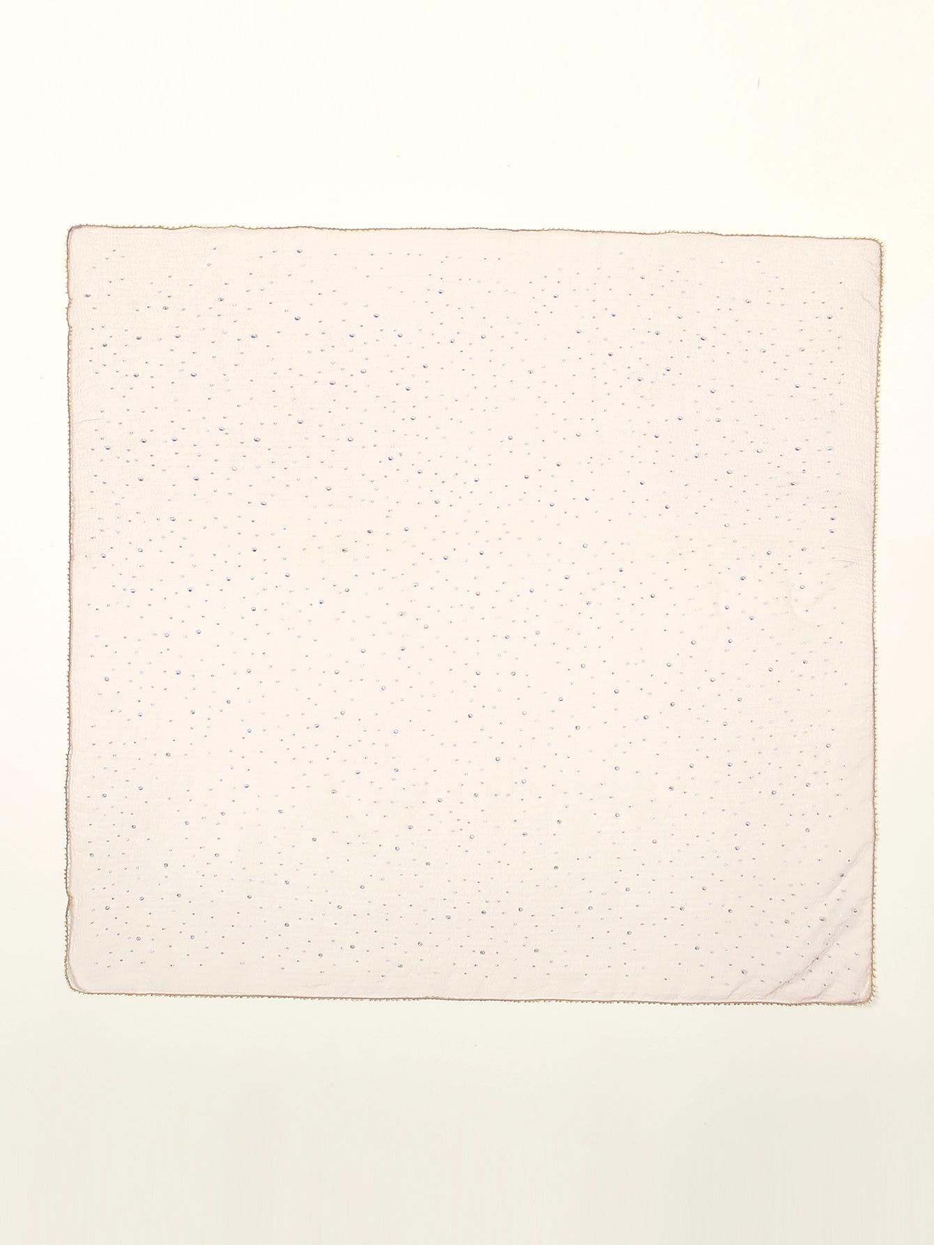 Rhinestone headscarf, silk scarf, women's elegant headscarf, sequin headscarf, square scarf