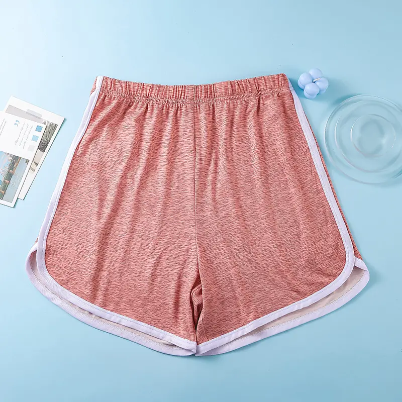 Women's 2026 Summer Nylon Blend Plain Short-Length Loungewear Shorts - Simple Look Casual Home Sleep Bottoms (Sports Underwear Category)