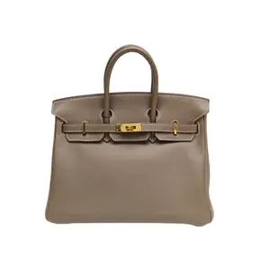 Pre-owned HERMÈS 【Alea】HERMES Birkin 25 Étoupe(18) Swift LeatP226157012