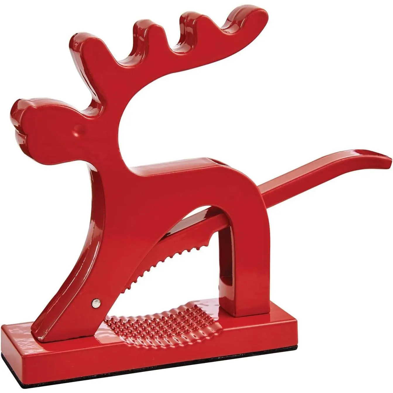 Reindeer Nutcracker, Heavyweight Aluminum, Easy Lever Tool For Cracking Almonds Walnuts Pecans And More