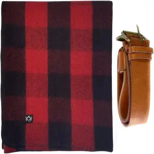 Red Buffalo  Blanket and Carry Straps Bundle