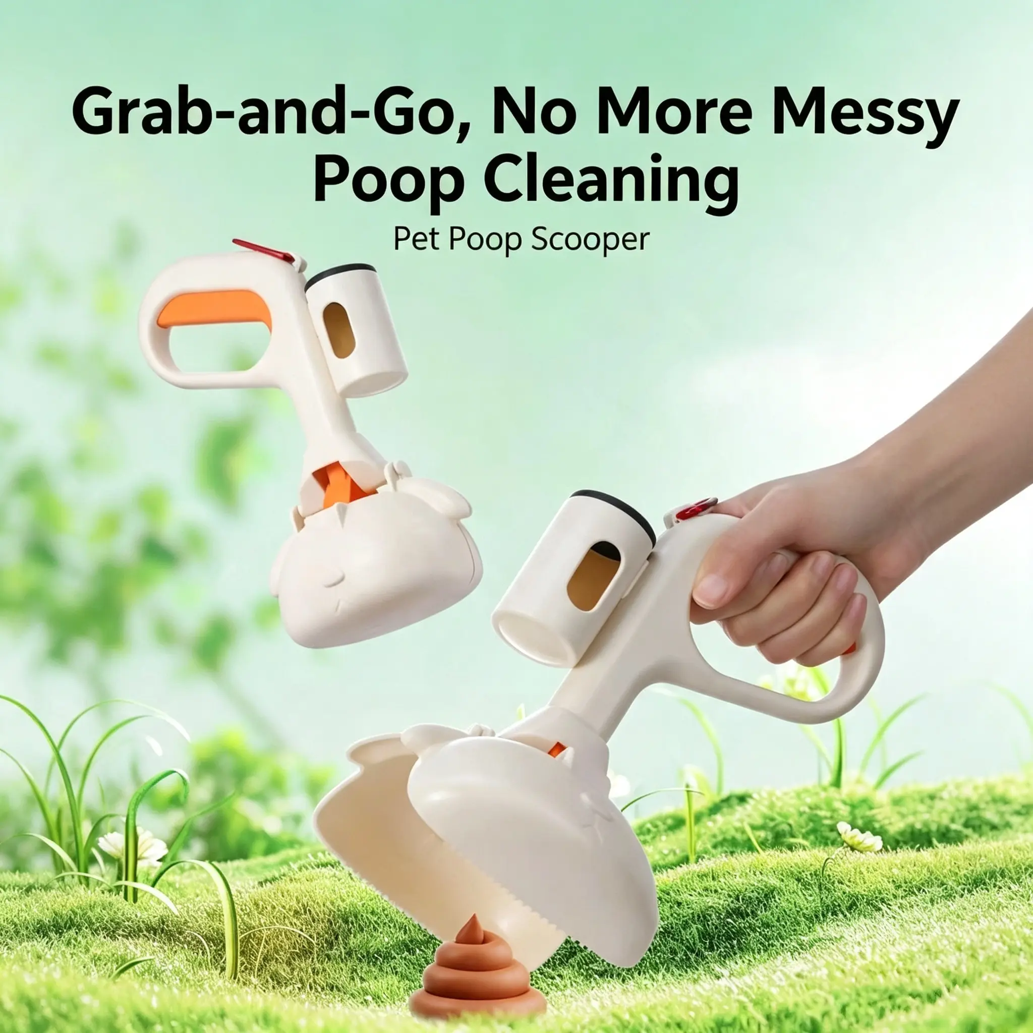 dog pet pooper scooper large self cleaning grooming litter control for outdoor walking dog waste pickup durable pet supplies