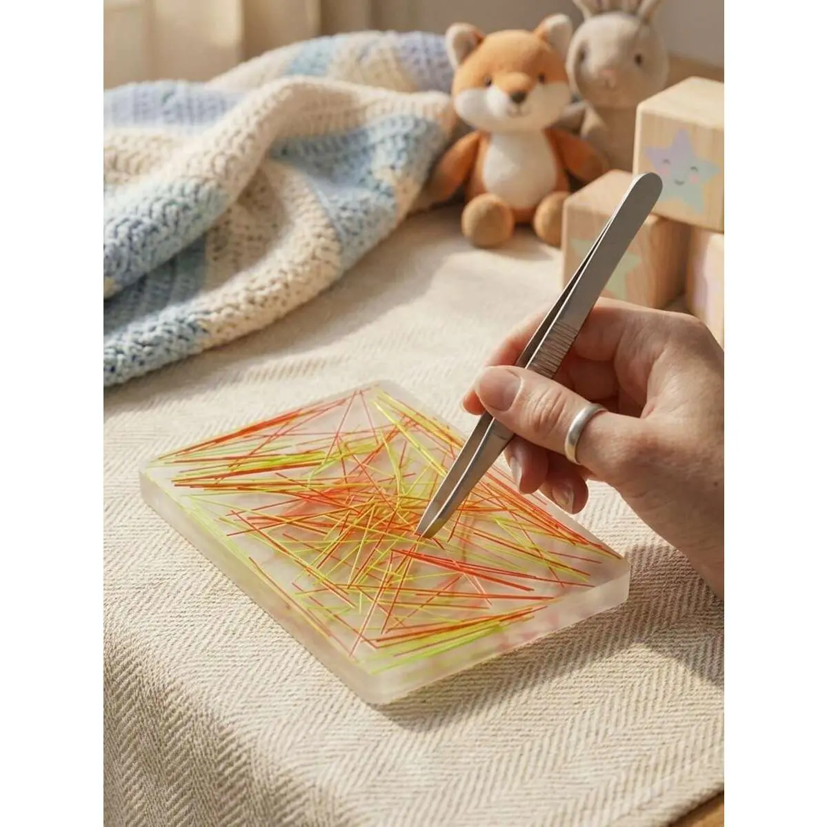 1pc Selection Mat, Skin Picking Fidget Toys, A Stress-Relief Toy Designed For Skin Picking Anxiety And Trichotillomania, Sensory Picking Mat For Autism And Stress Relief, Silicone Picking Mat, Good For Office Use, New Year, Holidays And Birthday Gift