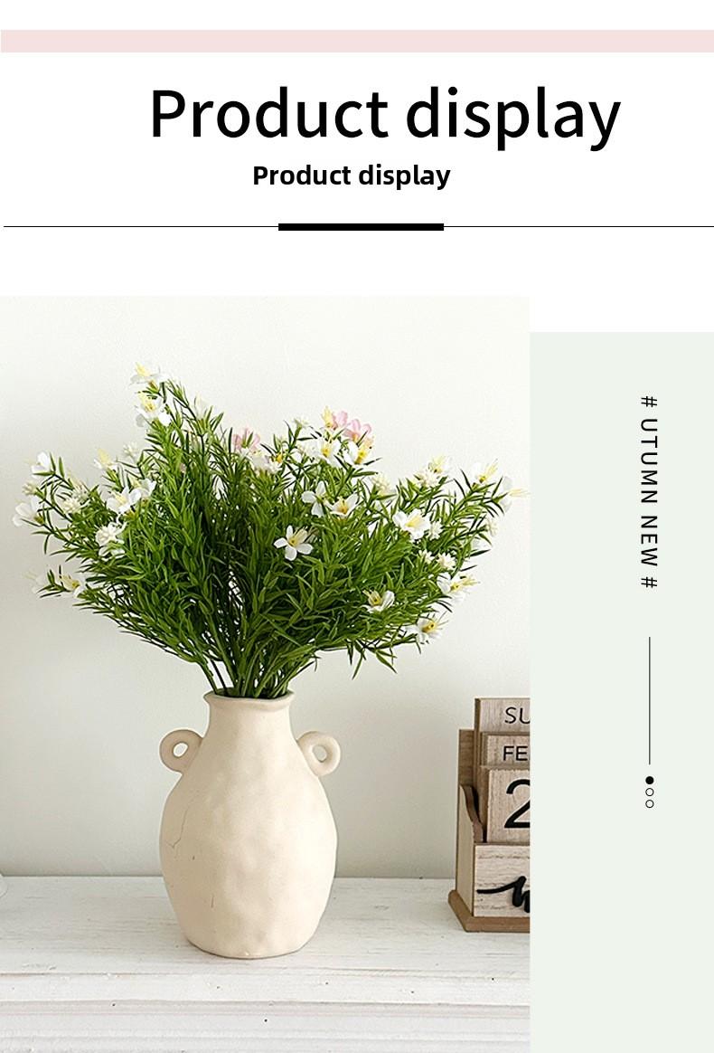 7-branch artificial baby's breath flowers for wedding hall floral arrangements, small bunches of artificial plants for home decoration