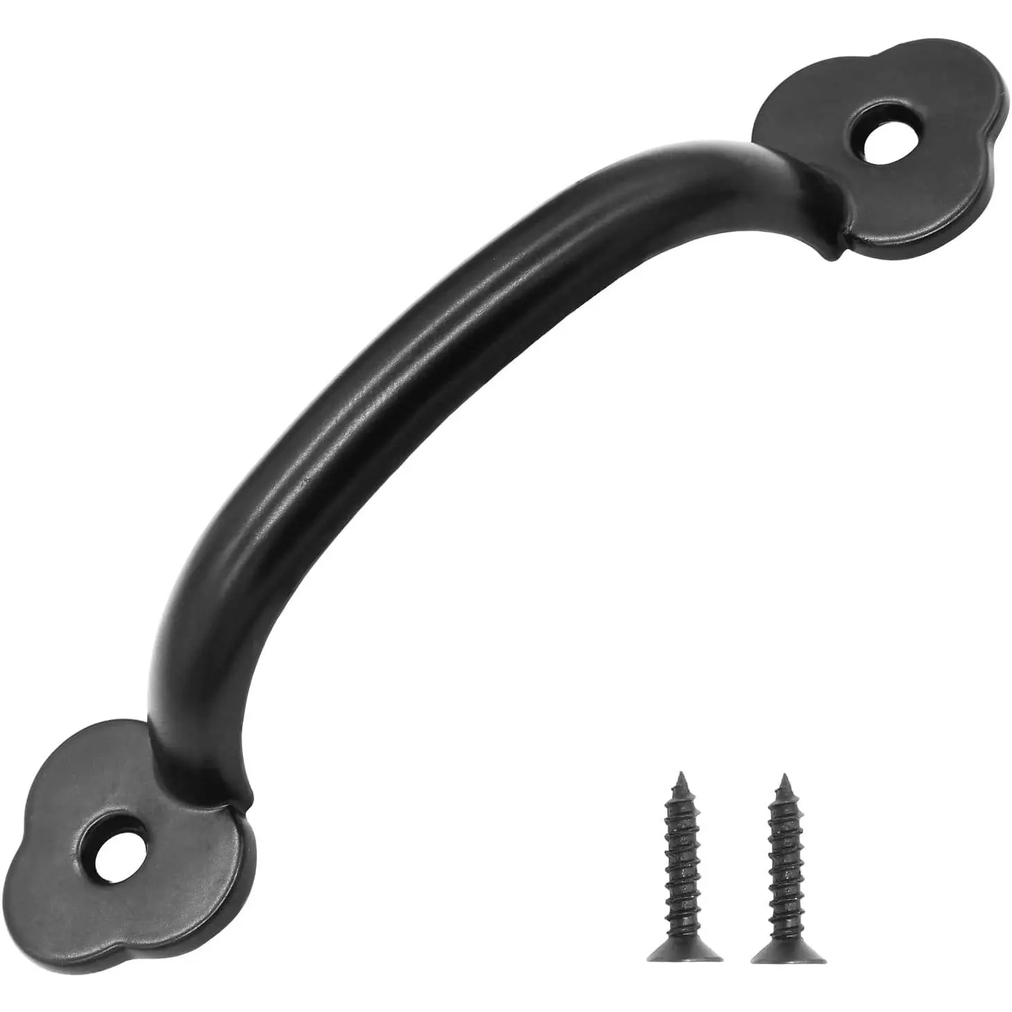 12 count Barn Door Handles Rustic Gate Handle 3.2 Inch Hole to Hole Metal Gate Pull Handle Fence Handle for Cabinet Garage Closet Drawer Outdoor Indoor, Black 4 Inch Length