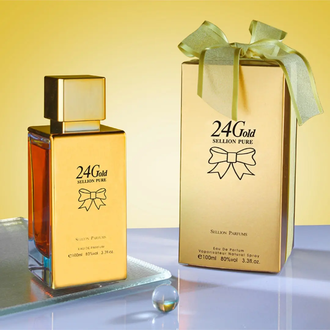 24gold Perfume 100ML, Unisex Woody Scent, Long-Lasting, Ideal for Dates/dinner, Portable, Perfect Gift for Friends/family