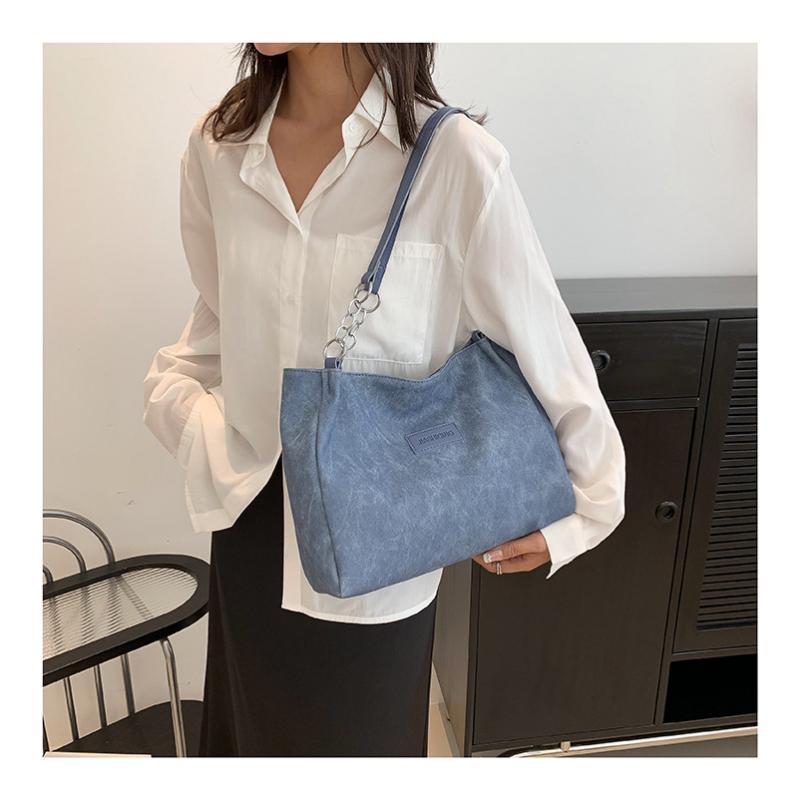 College Student Class Tote Bag, Female Shoulder Large Capacity Personalized Commuting Bag