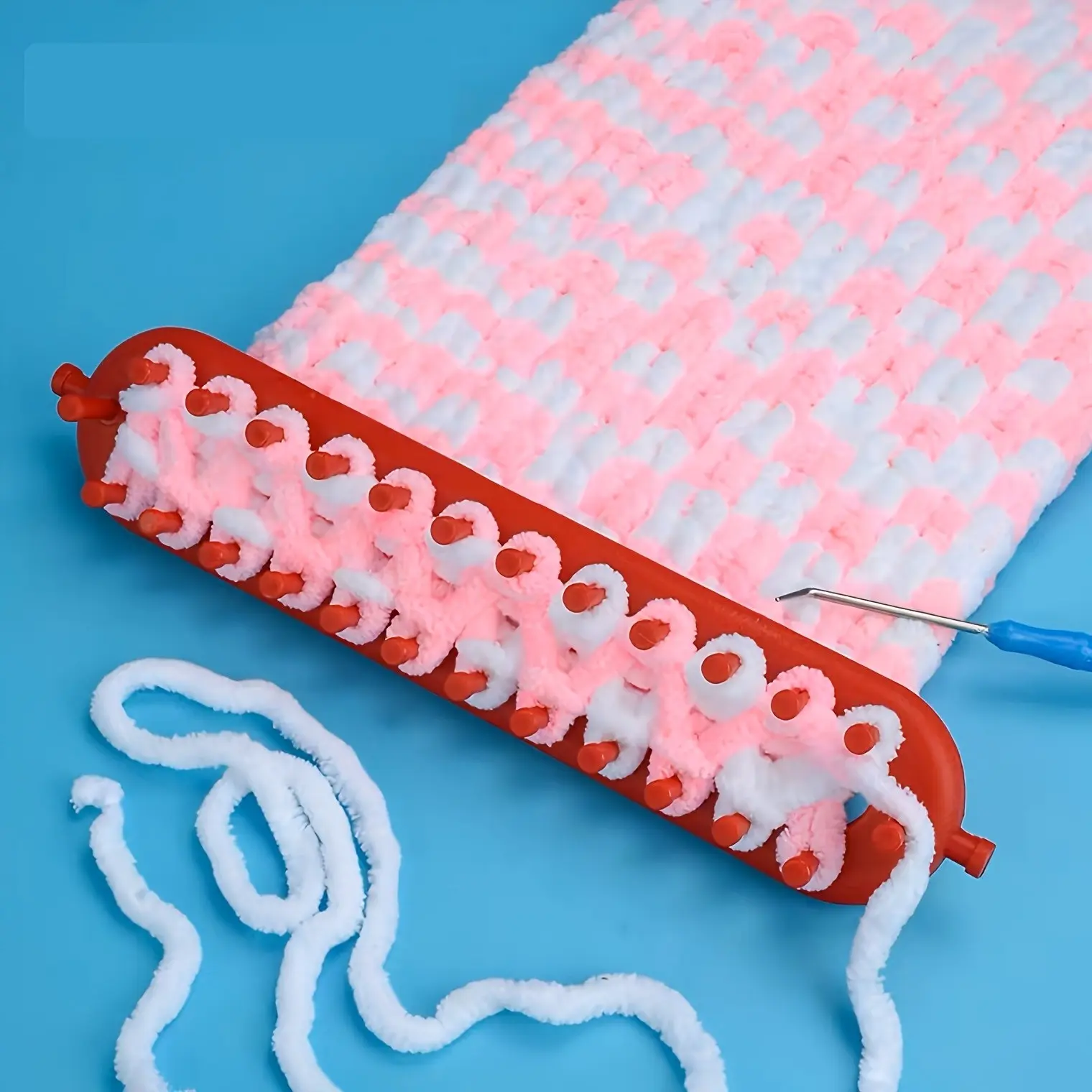 3-Piece DIY Scarf Knitting Tools Set, Handmade Rectangular Knitting Accessories, Random Color Components, Essential Weaving Supplies
