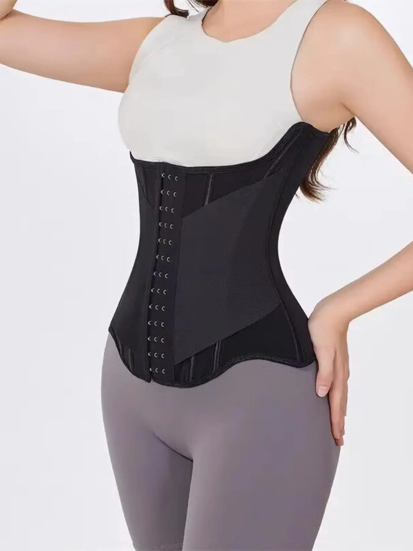 Columbia High-Pressure Shapewear, Compression Waist Shaper, Invisible Seamless Design, Zipper + Snap Dual Control Waist, Shoulder Straps Prevent Slipping, Daily Use, Elegant, Chic