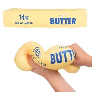 2pcs Large Squishy Butter Stress Ball Toy, 10+ Inch Jumbo Stick, Unisex Sensory Fidget Toy, Perfect Gag Gift for Ages 3+, Kids & Adults