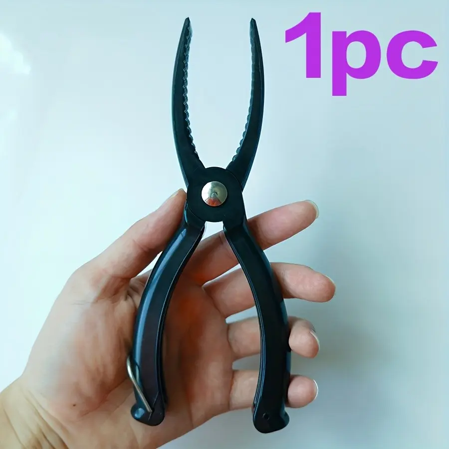 Fish Control Pliers, Durable Non-Slip Handle Fishing Clamps, Safe Grip, Essential Tool for Anglers, Multi-Functional Plastic Clip, Portable