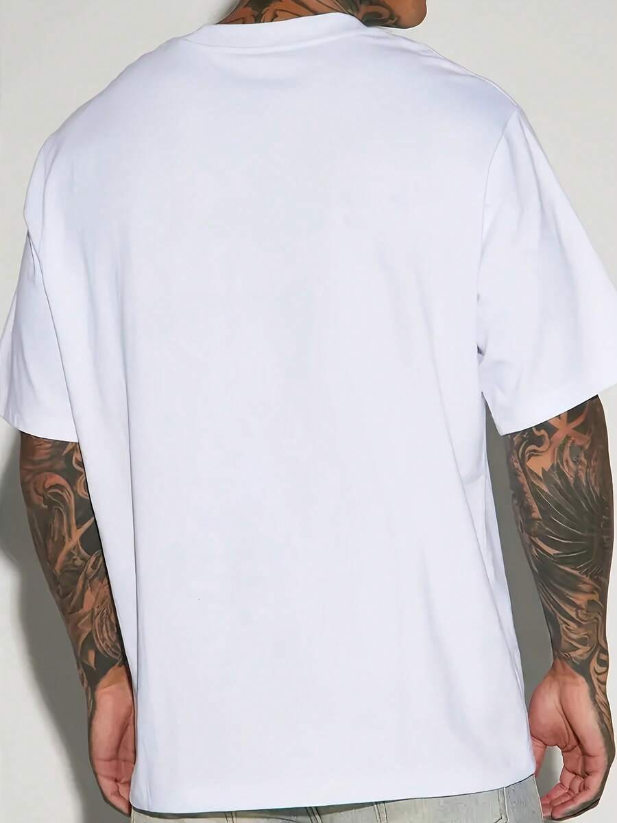 Summer Casual Plus Size Men's "God Is Good" Simple Letter Print T-Shirt, Breathable And Machine Washable Sports Crew Neck Short Sleeve Top 2026