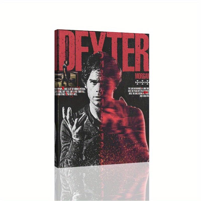 2D Canvas Poster, Artwork Inspired by the TV Series "Dexter" Featuring Red Thumbprint Design Depicting Dexter Morgan, Minimalist Decoration, Comes with, Graphic Prints, Eye-catching Home Decor,inspo,athlete,motivation