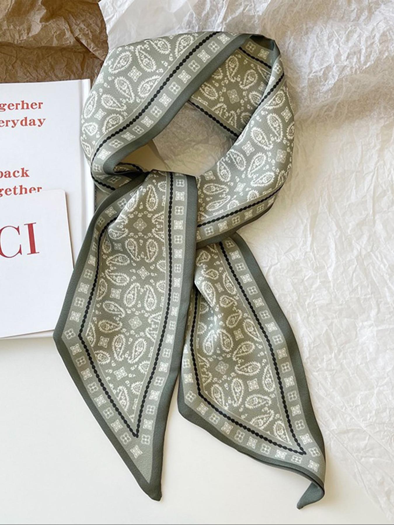 Women's Boho Style All Over Printed Long Scarf (4counts), Vintage Trendy Soft Comfortable Shawl Wrap, Fashionable Scarf for All Season