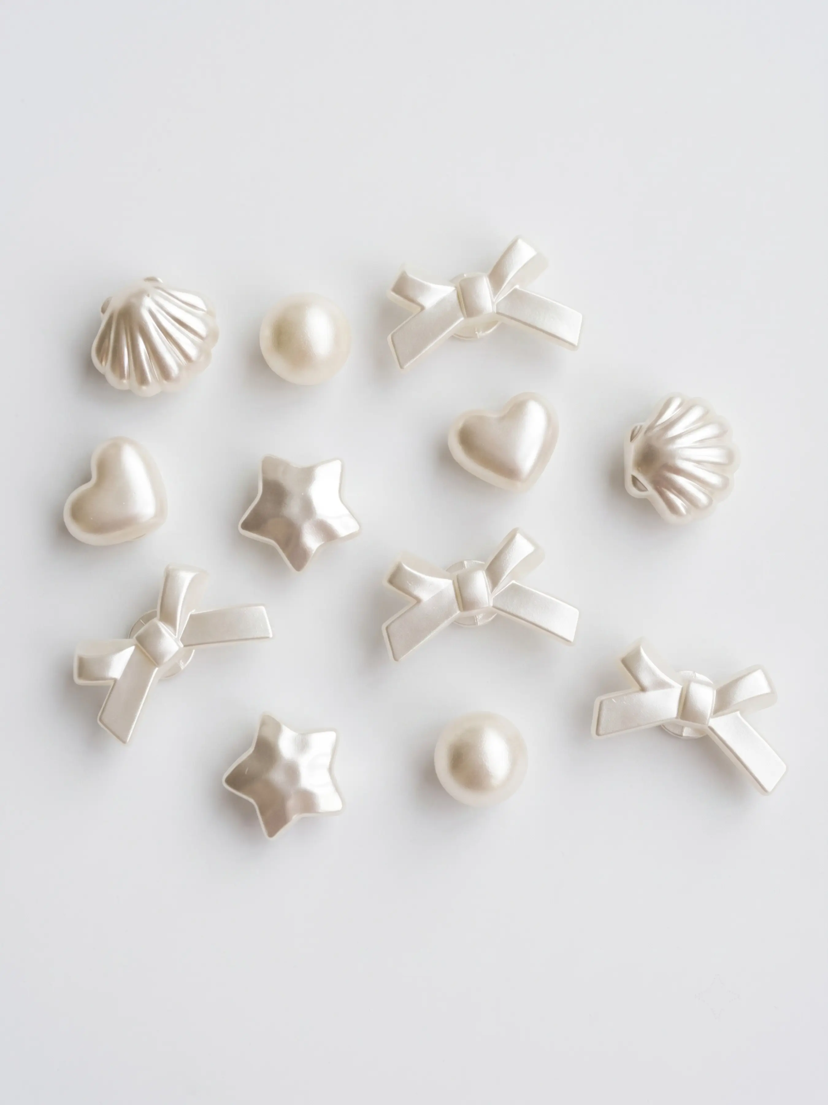 12 Pcs Bohemian Style Shoe Charms, Butterfly Shell Star Design, Detachable Heart DIY Footwear Accessories, Beach Party Gift
