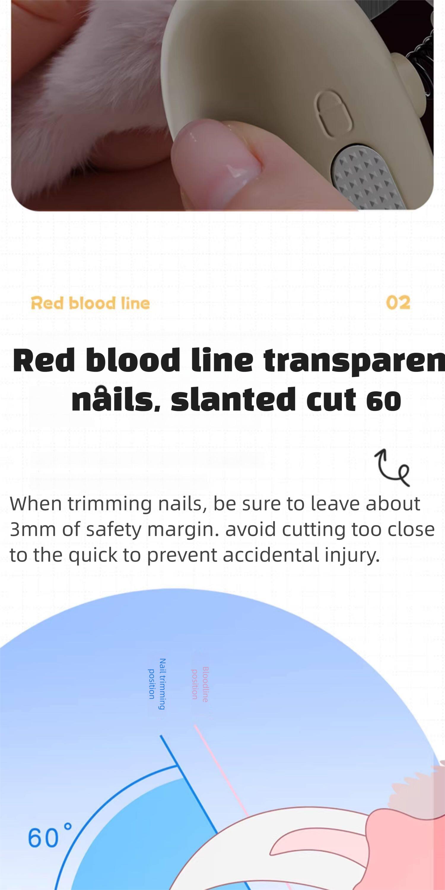 SoPets Pet Nail Clippers with LED Light - Safe Blood Line Finder for Dogs Cats Beginners