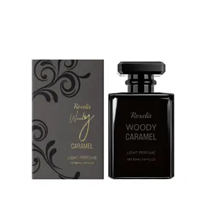 Roxelis Unisex Wooden Caramel Perfume - Natural Fresh Scent, Long-Lasting, Portable, Ideal for Dates, Everyday Use