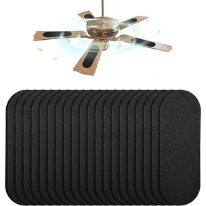 20 Pcs Activated Carbon Easy-Stick Ceiling Fan Blade Air Filters Fit All Fan Blades Remove Common Household Contaminants for Home Office