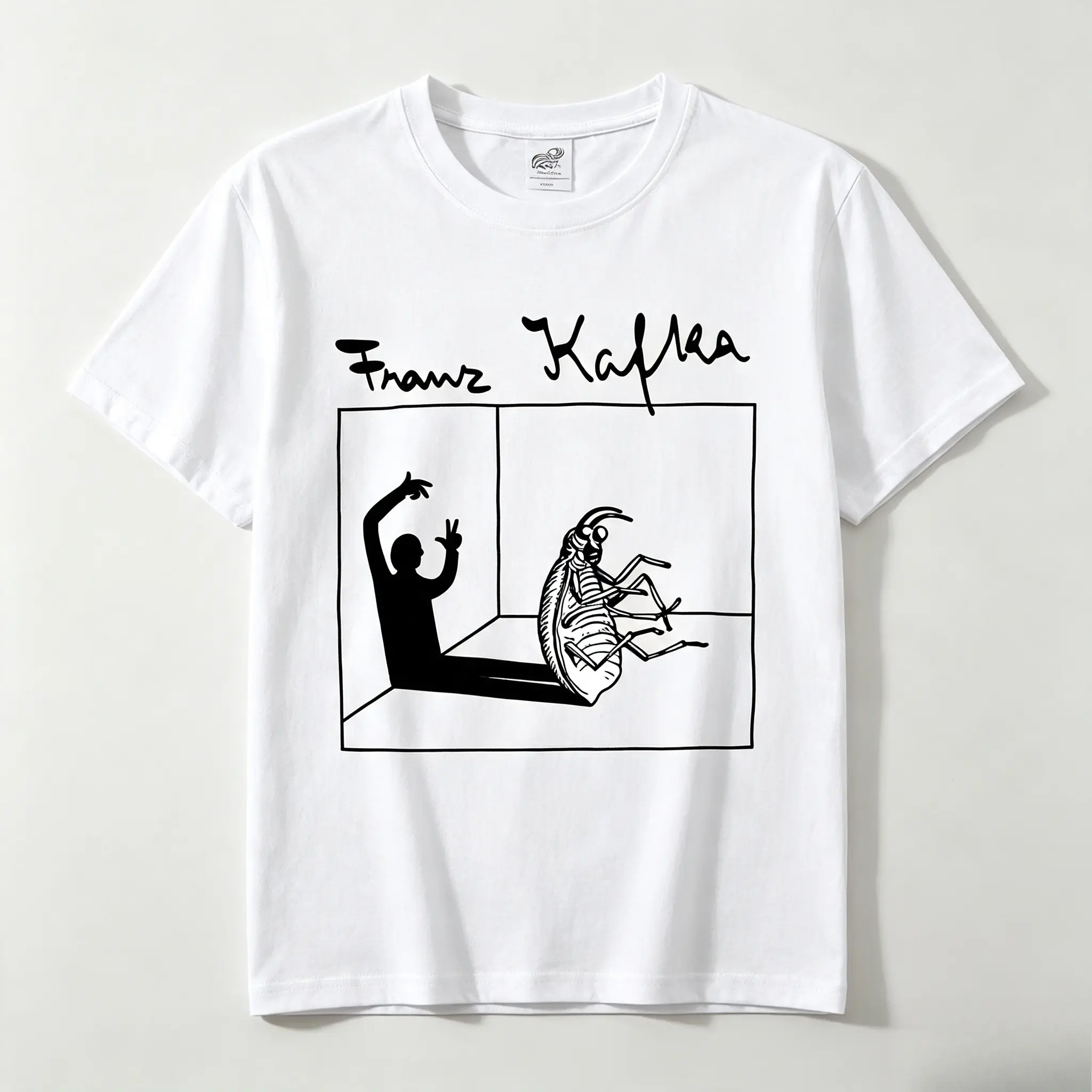 Franz Kafka Metamorphosis Bug Graphic Cotton T-Shirt, Oversized Comfort Fashion Outfit, Book Lover Literary Casual Top, Perfect Valentine's Day Holiday Gift for Lovers, Family, Friends For Him Her