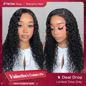 Wavymy Pre-Bleached Wear Go Casual Water Wave Versatile 7x5 Closure Lace Wigs Pre-Cut Glueless Wig 180% Density Wig Ready To Go Full Hair