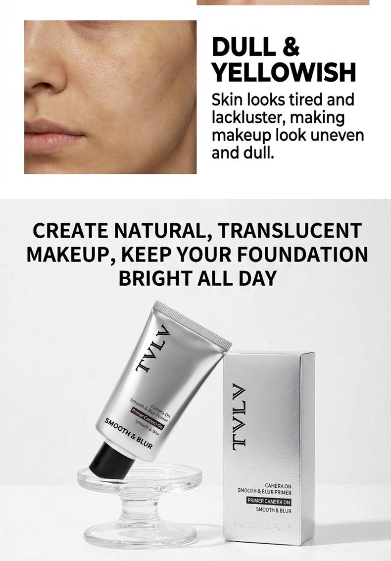 Ttlv Smooth Focus Makeup Primer, Oil Control Moisturizing, Invisible Pores, Long-Lasting Wear, 35ML, Perfect Base for Flawless Finish