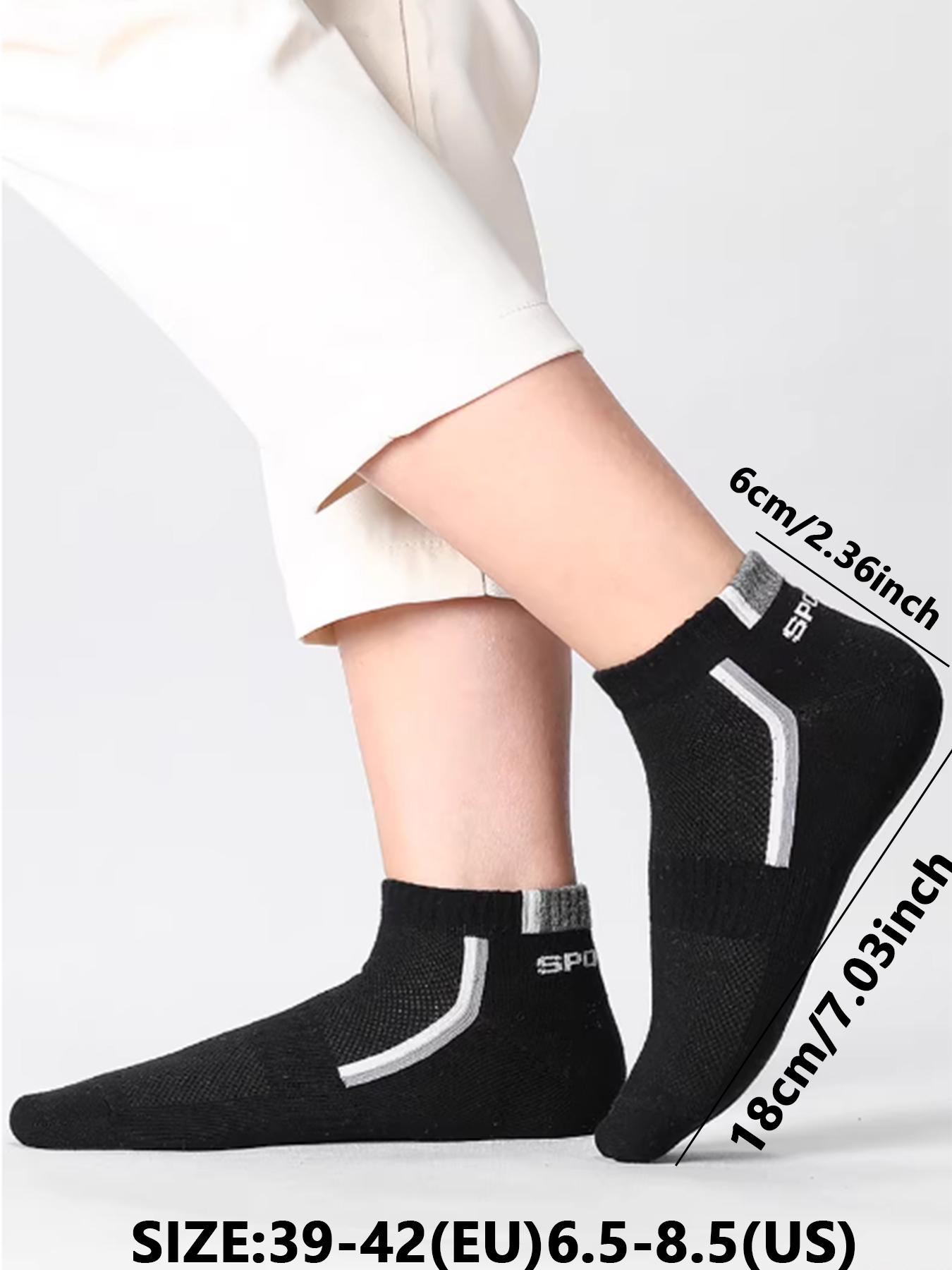 Men's Patchwork Print Ankle Socks, Casual Moisture Wicking Low Cut Socks, Soft Comfy Breathable Socks for Summer Daily Wear, Sports Athletic Socks