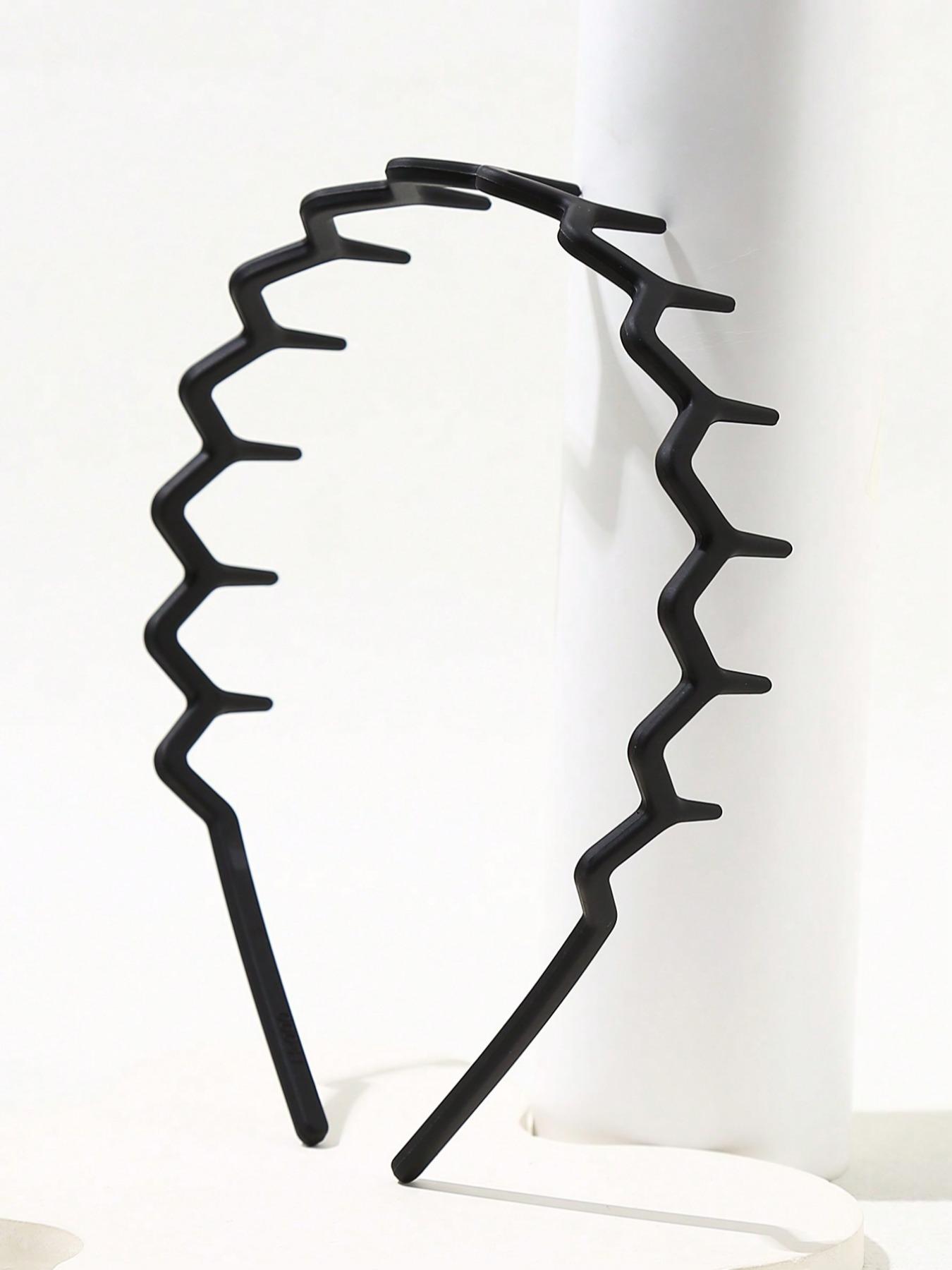 2pcs Toothed Wavy Headband, Simple Anti-Slip Suitable For Men & Women Haircare And Skin Care,Hairband ,Hair Hoop,Hairband,Hair Hoop ,Zig Zag HeadbandHeadbands, Zigzag Headband