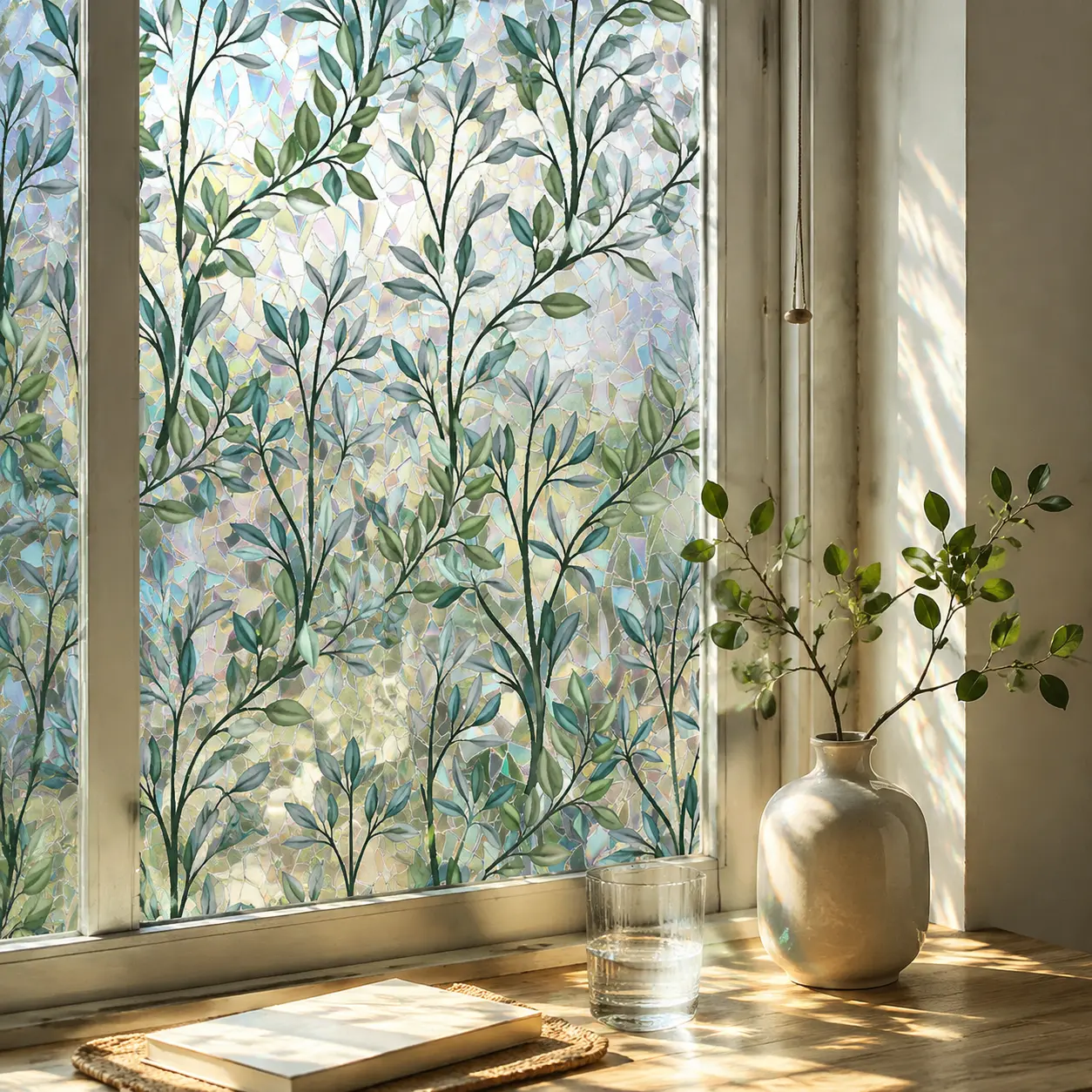 Premium Semi-Transparent Privacy Window Film – Scratch-Resistant, UV-Blocking, Easy-Apply Glass Sticker for Offices, Bathrooms & Homes – Clear Yet Obscuring Light Diffusion Effect
