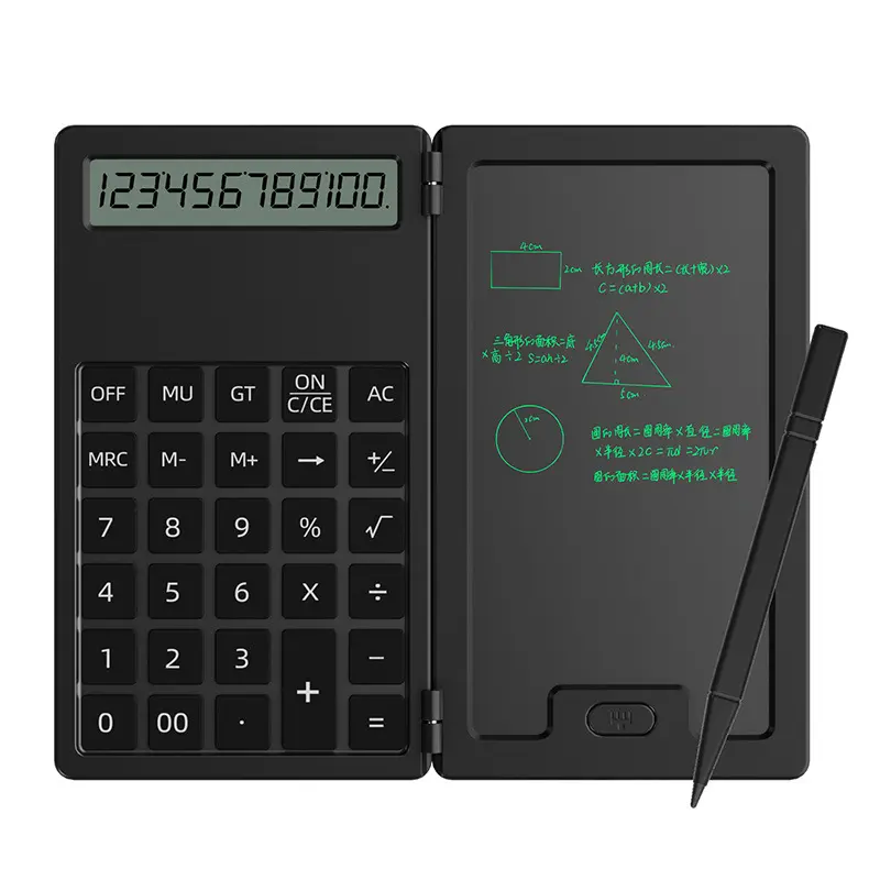 Plastic Scientific Calculator with Notepad, Foldable 2-Line Display, 240-Functions & Battery Powered, Portable School Supply for Middle-High School Students gifts