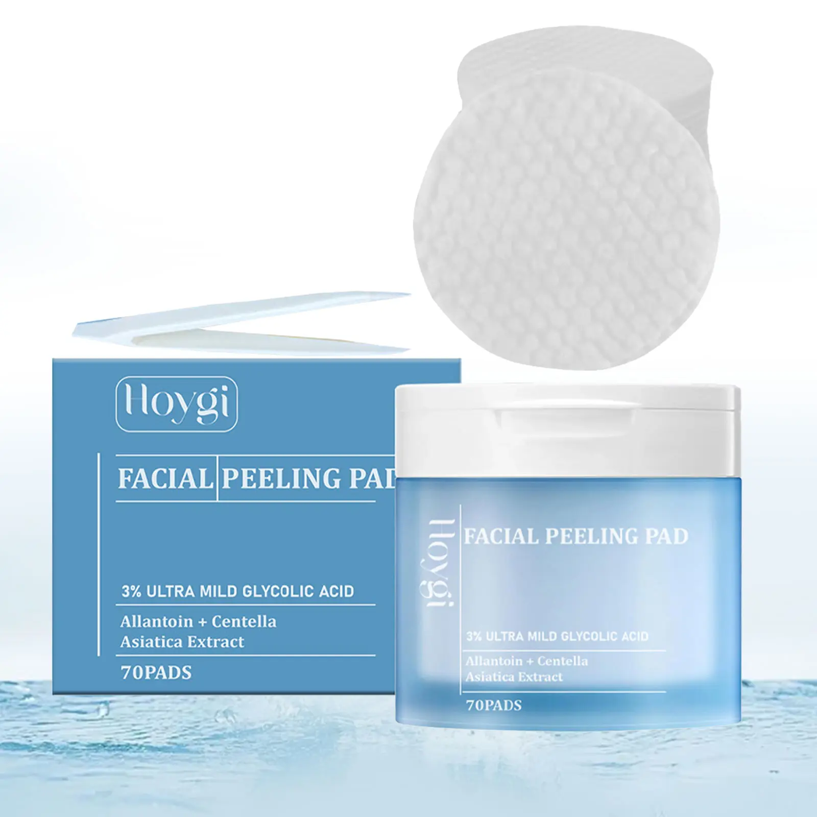 Hoygi Salicylic Acid Facial Pads, Gentle Exfoliating and Hydrating Skincare, Moisturizing and Clear Skin Treatment for Pores