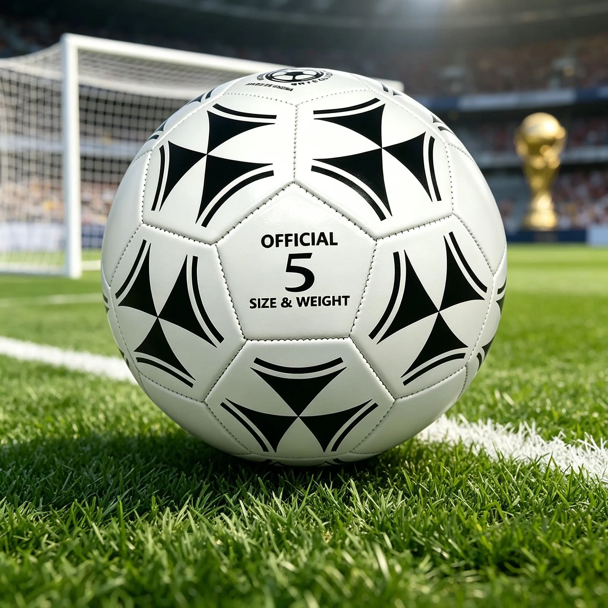 Leakproof Air Valve Size 5 Training Football, Soccer Trainer Ball, High Elastic PVC Wear Resistant Soccer Ball Three-Layer Stable Construction for Adult Youth Daily Practice League Competition Play