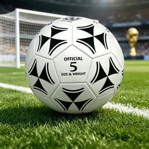 Leakproof Air Valve Size 5 Training Football, Soccer Trainer Ball, High Elastic PVC Wear Resistant Soccer Ball Three-Layer Stable Construction for Adult Youth Daily Practice League Competition Play
