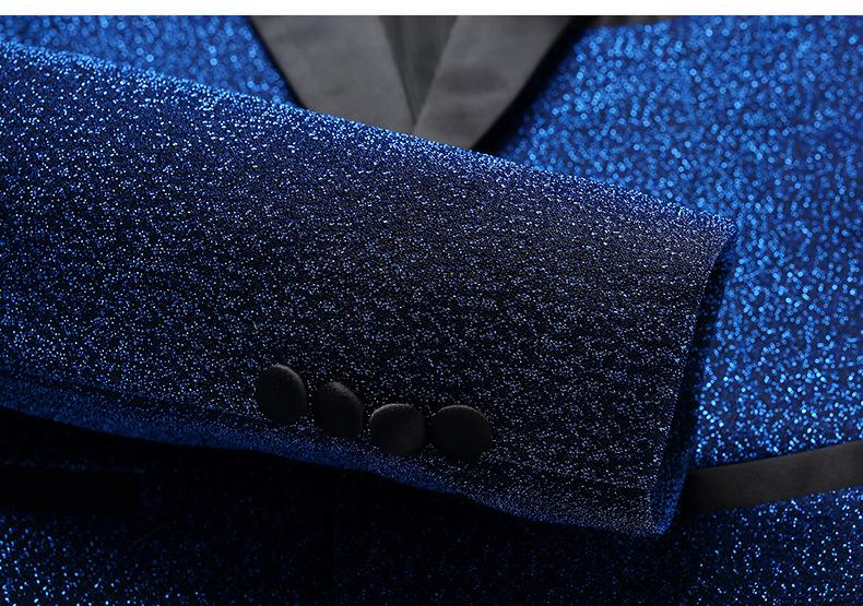 Men's Slim Fit 3-Piece Color Block Suit Notch Lapel Light Business Groom Wedding Tuxedo, Center Vent Men's Slim Fit 3-Piece Color Block Suit Notch Lapel Light Business Groom Wedding Tuxedo, Center Vent