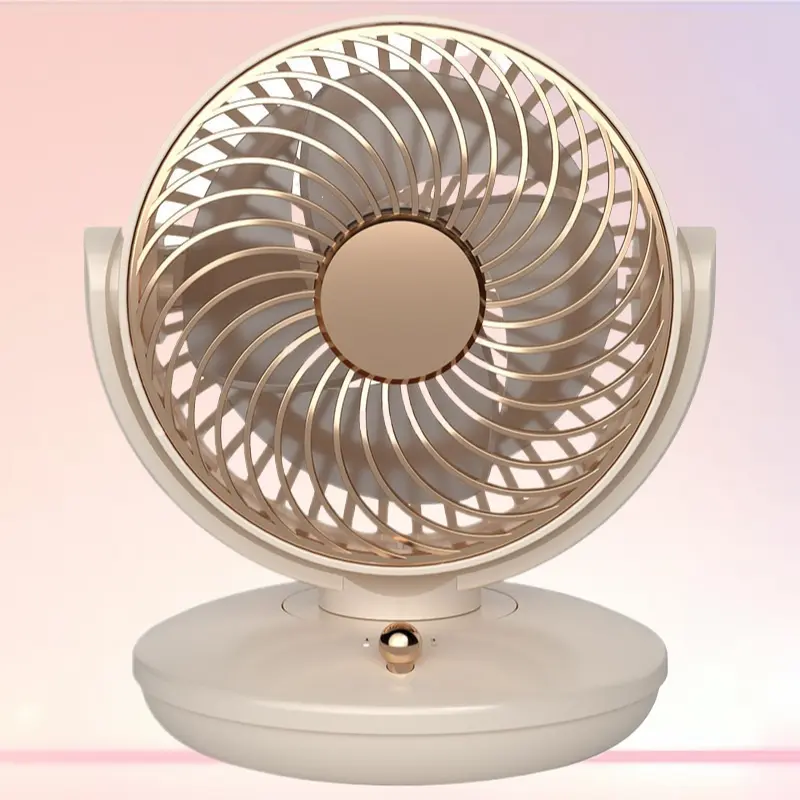 Auto Swing Mini USB Rechargeable Portable Desktop Cooling Fan With Long Lasting Battery For Indoor Daily Cooling Use