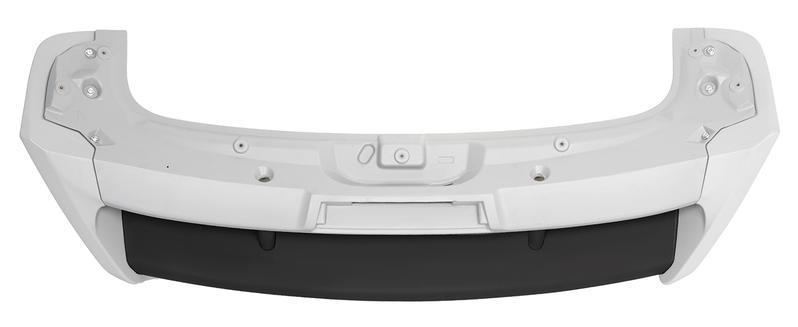 Roof Spoiler Compatible with 2012-2018 Ford Focus Hatchback Models Rear Wind Spoiler Plastic Gray & Black Painted