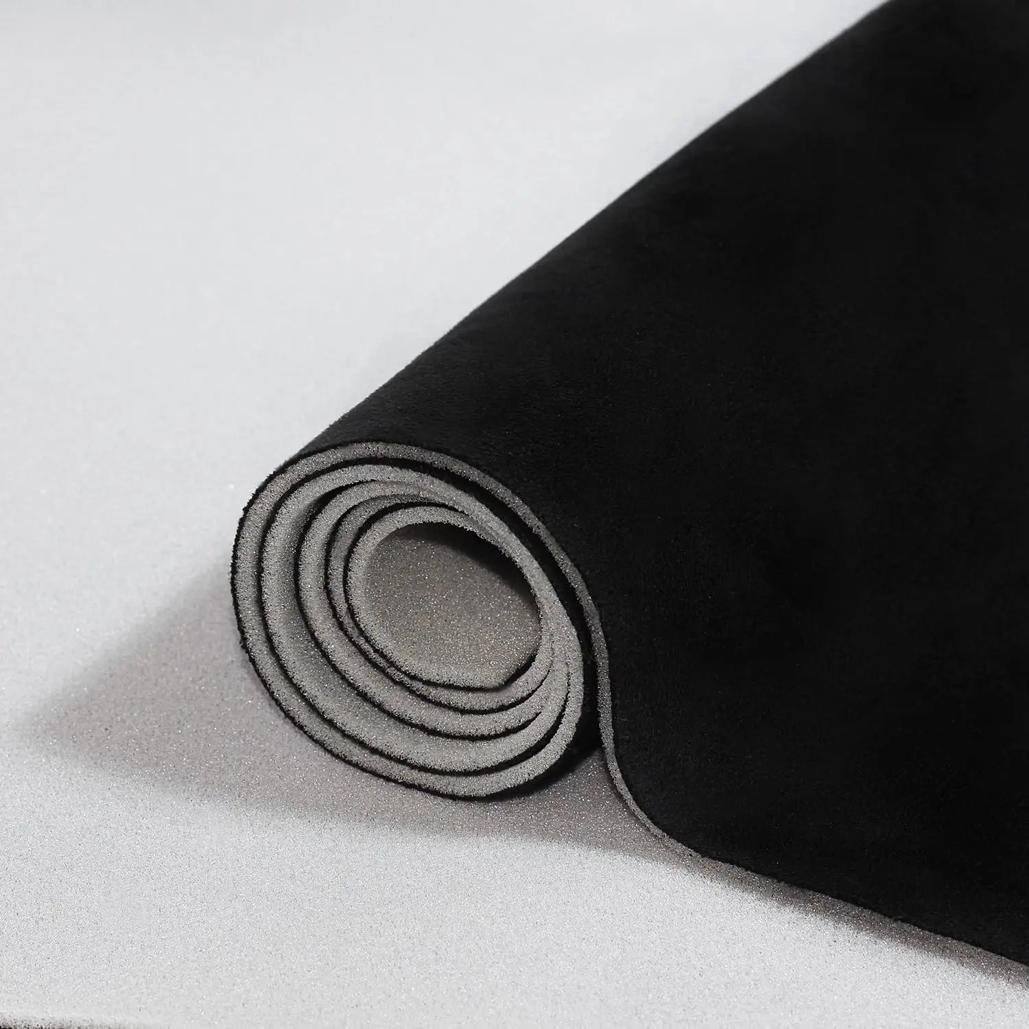 Suede Headliner Fabric with Foam Backing Black Suede Headliner Interior Material for Car/Truck/SUV/RV Roof, Home Repair/DIY Headliner Material Auto Headliner Fabric (Black, 96" L×60" W)