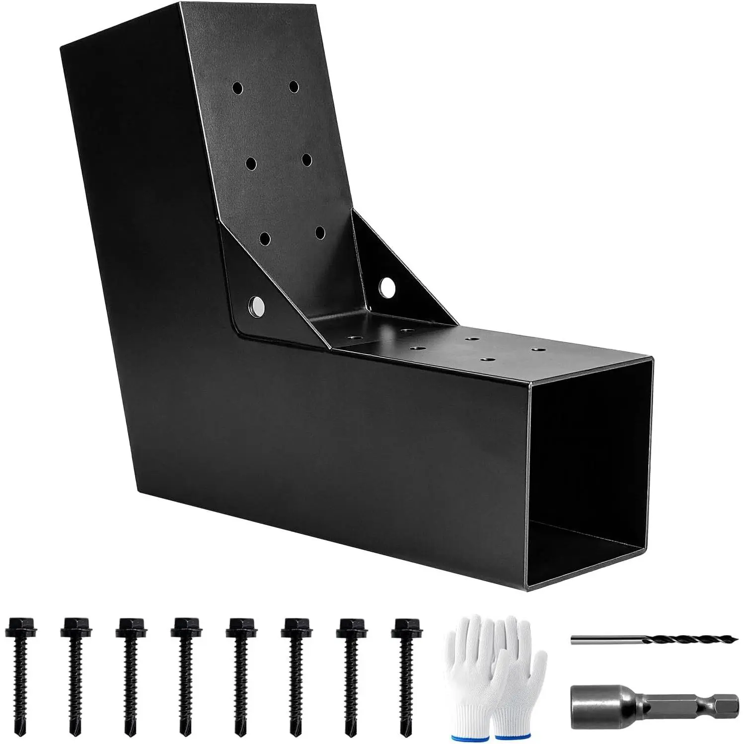 30° Angle Slant Pergola Bracket Kits,2-Way L-Shaped Slant Roof  Brackets with Stainless Steel Screws for 4" x 4"(Actual:3.5" x 3.5") Lumber for Outdoor Pergola,Proch,Passageway - 1Pack