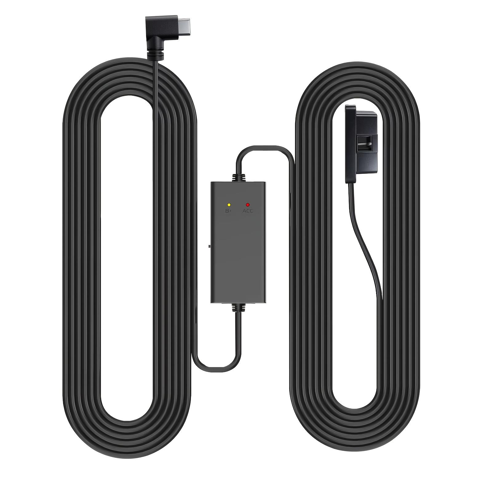 Car Power Adapter Cable OBD Hardwire Kit Type C Fast Data Transfer Dash Cam Power Cable Low Voltage Protection Continuous Power Supply Plug and Play Universal for Vehicles DVR GPS Recorder Stable Power Car Accessories Hidden Installation Long Cable Durabl