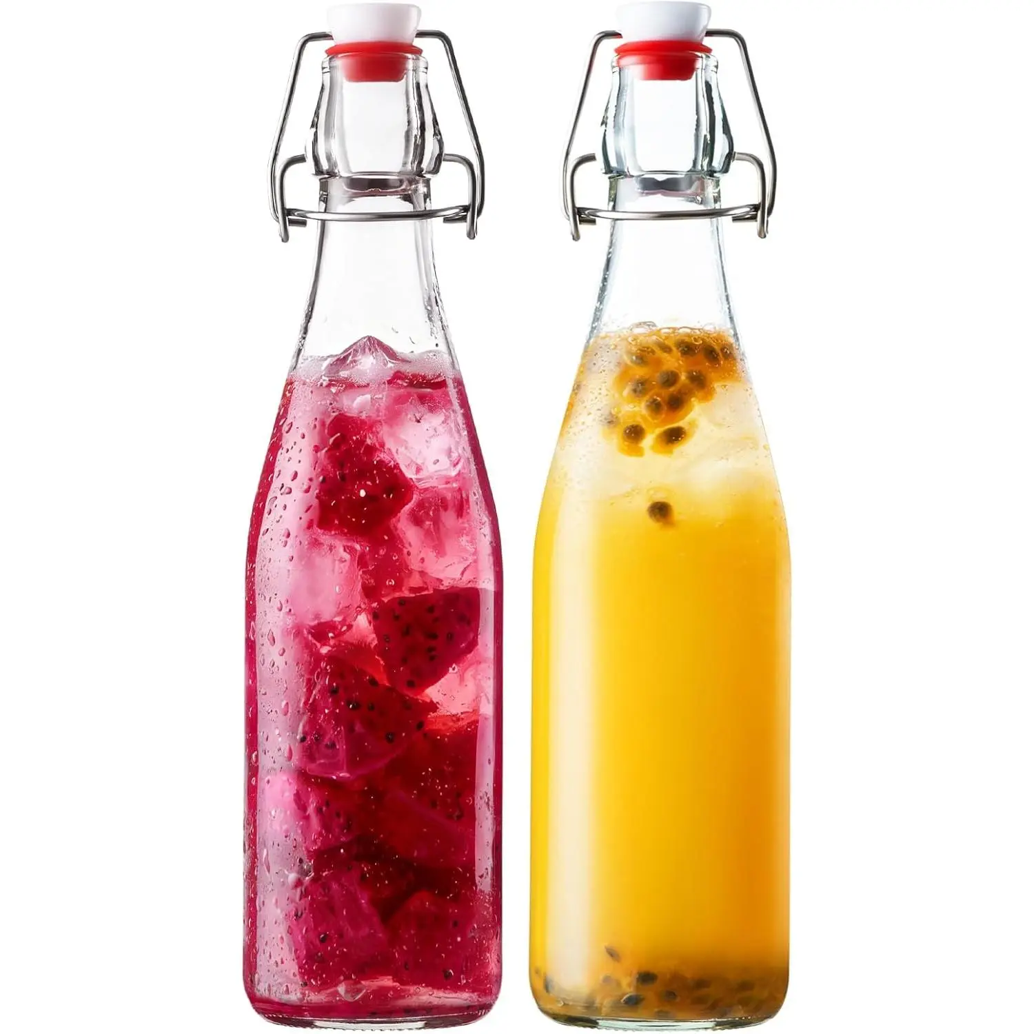 16OZ Swing Top Glass Bottles, 2 Pack for Fermentation, Kombucha | Flip Top Glass Bottle with Airtight Lid , Coquito, Vinegar, , Kefir, , Soda, Juice for  Brewing